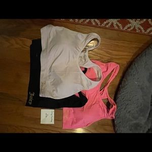 Set of three sport bras by juicy.